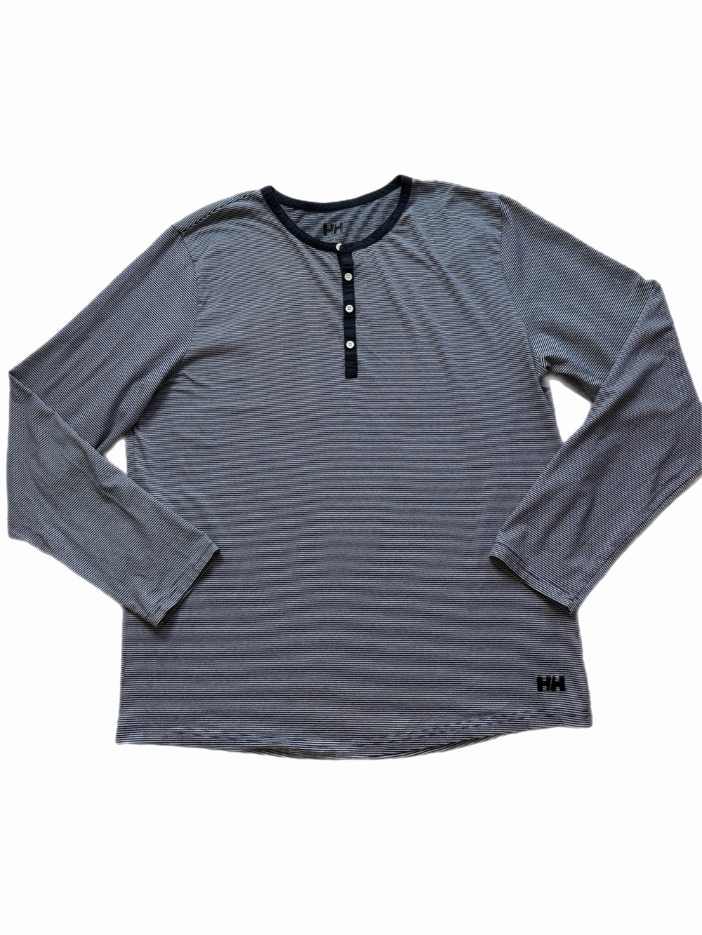 Helly Hansen Men’s Fjord Henley Striped Long Sleeve Shirt Top XL Gorpcore